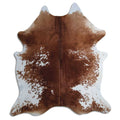 Peau de vache marron et blanche XXL