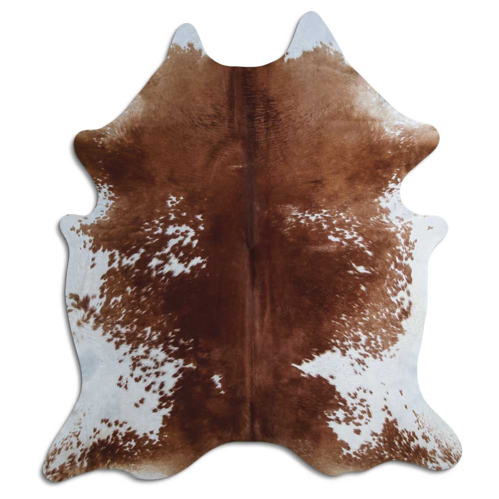 Peau de vache marron et blanche XXL