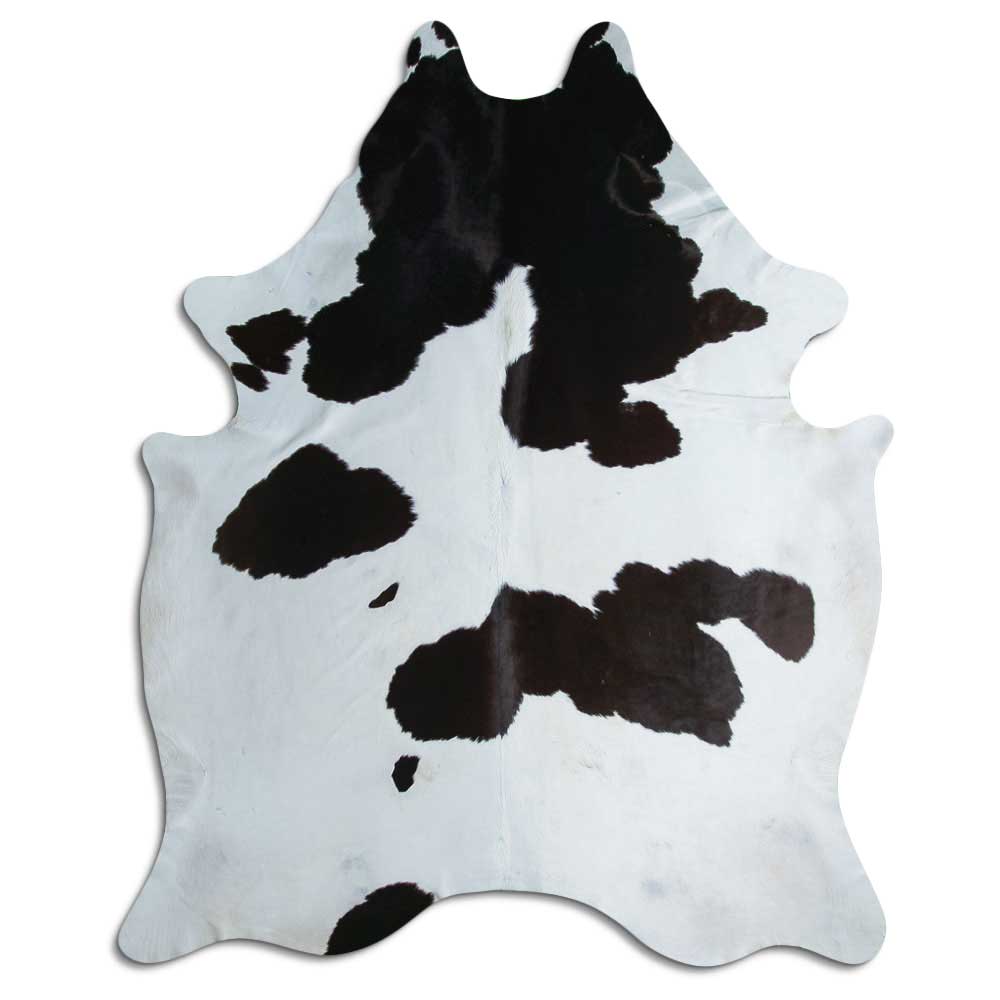 Peau de vache noire et blanche XXXL