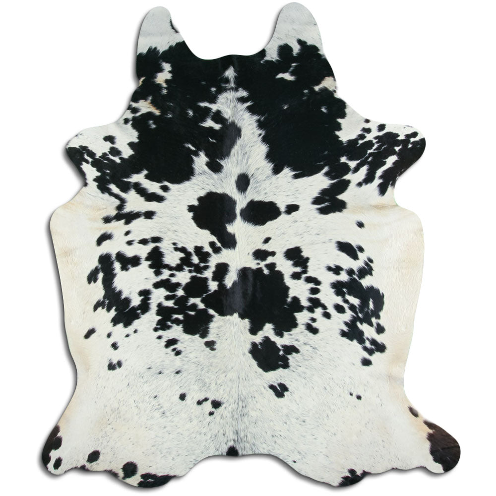 Peau de vache noire et blanche XXL
