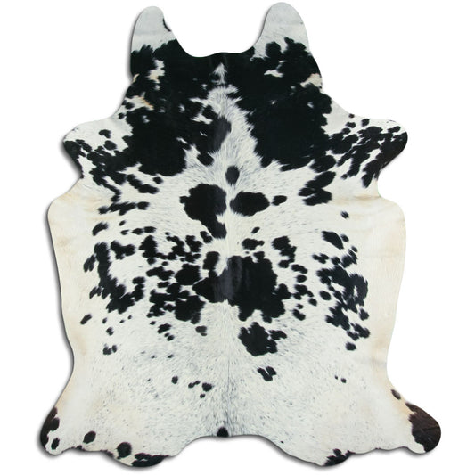 Peau de vache noire et blanche XXL