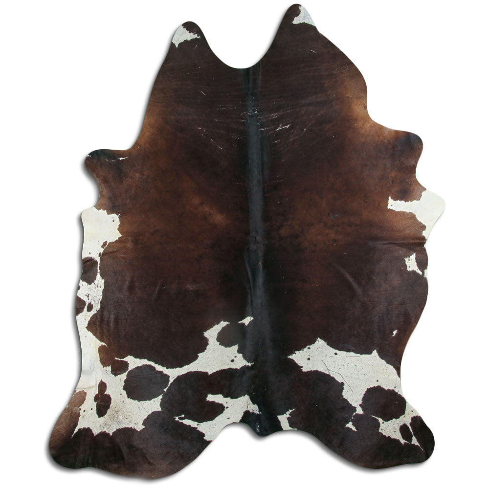 Peau de vache marron et blanche XXL