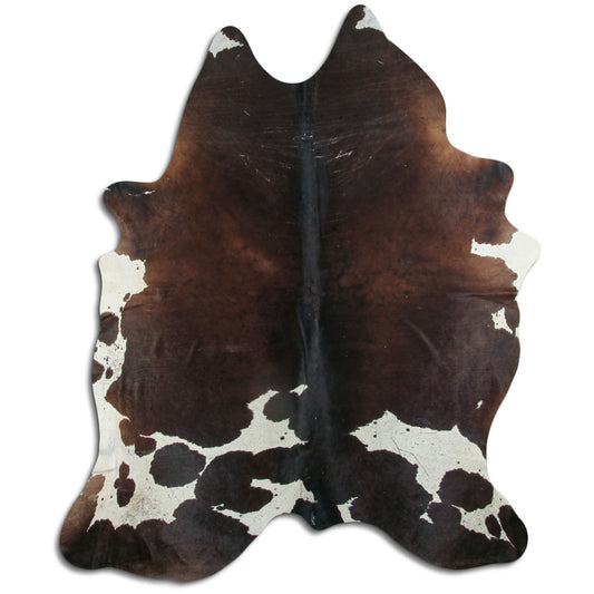 Peau de vache marron et blanche XXL