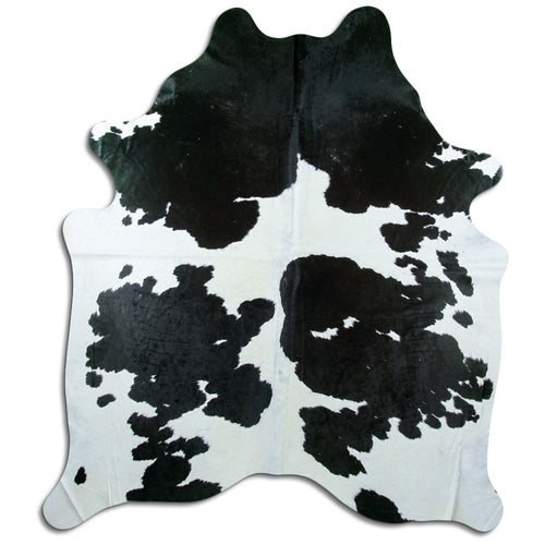 Peau de vache noire et blanche XXL