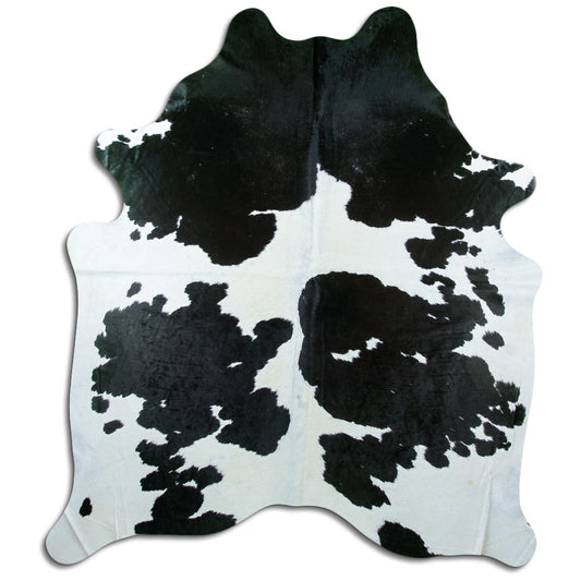 Peau de vache noire et blanche XXL