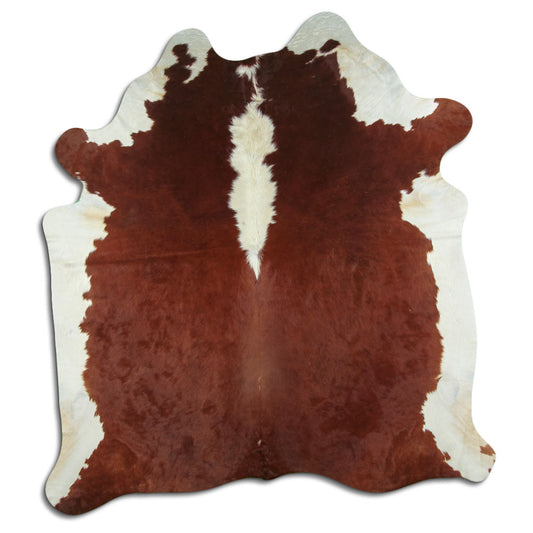 Peau de vache marron et blanche XL