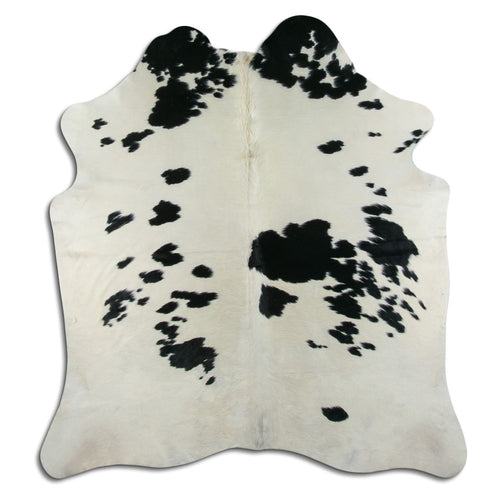Peau de vache noire et blanche L