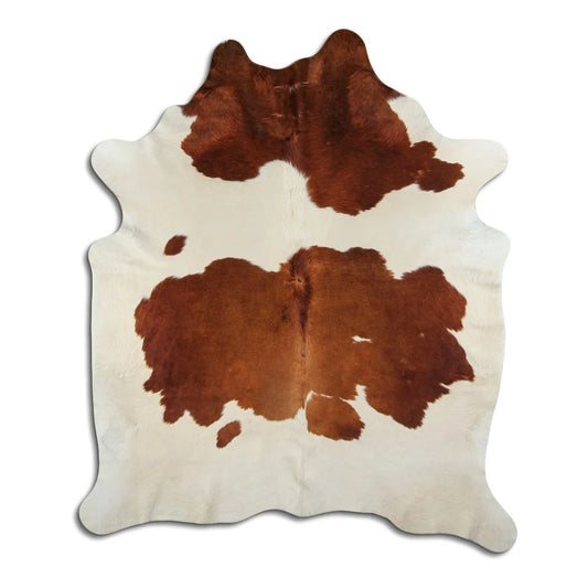 Peau de vache marron et blanche XXL