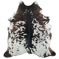 Peau de vache noire et blanche XL