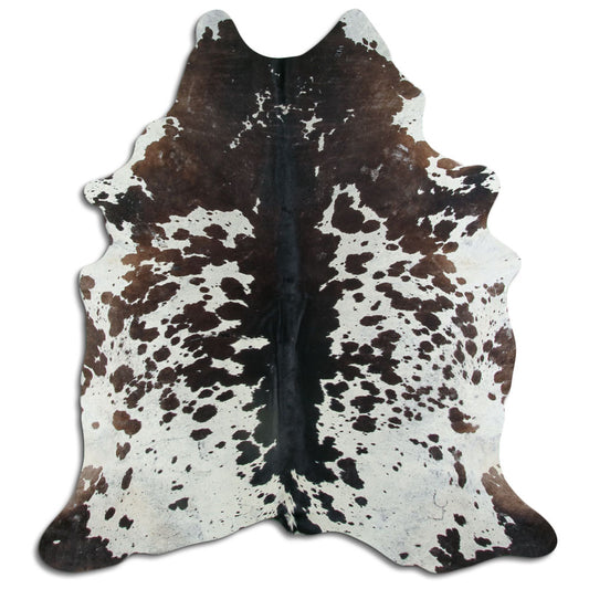 Peau de vache noire et blanche XL