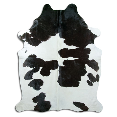 Peau de vache noire et blanche XXL