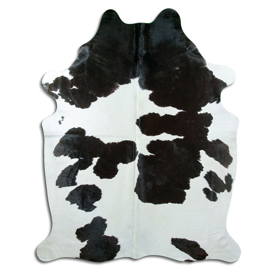 Peau de vache noire et blanche XXL
