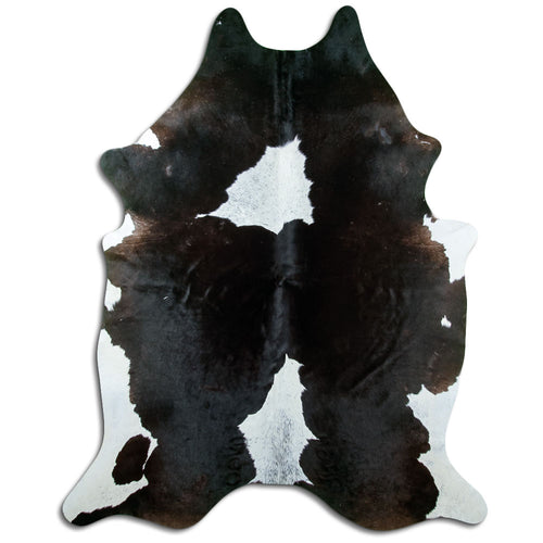 Peau de vache noire et blanche XXL