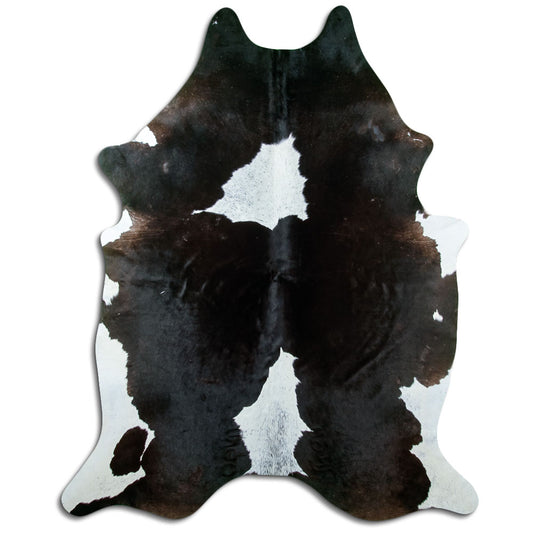 Peau de vache noire et blanche XXL