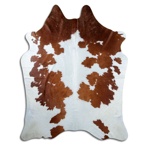 Peau de vache marron et blanche XXL