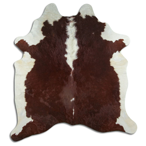 Peau de vache marron et blanche XL