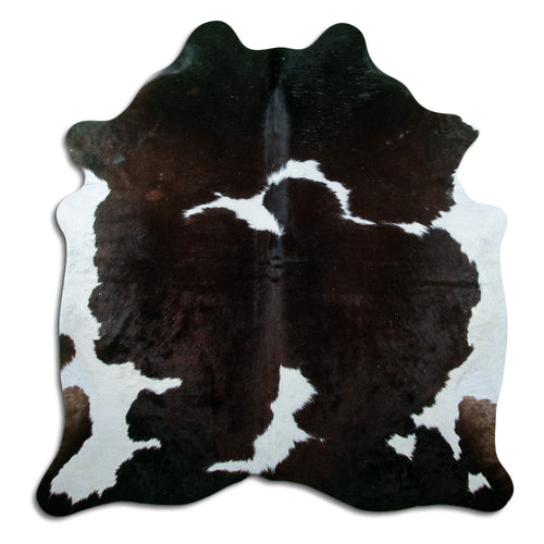 Peau de vache marron et blanche L