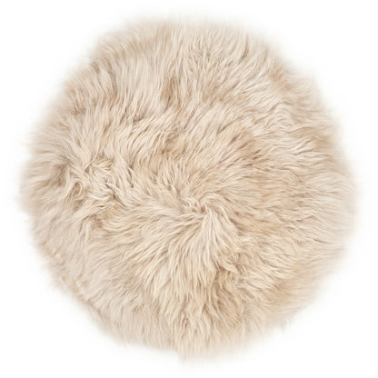 Galette de chaise en peau de mouton, Beige