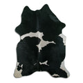 Peau de vache noire et blanche M