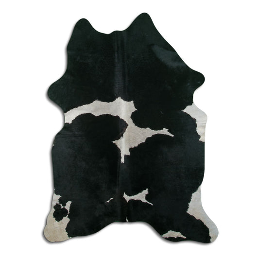 Peau de vache noire et blanche M