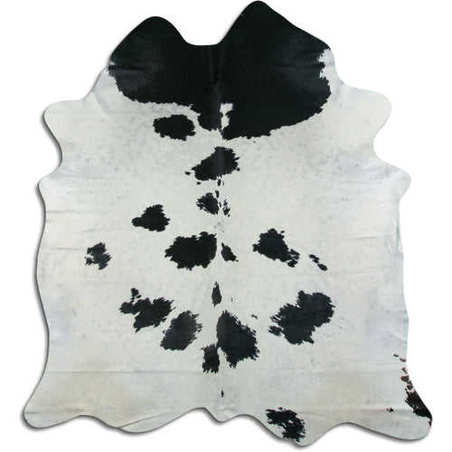 Peau de vache noire et blanche XL