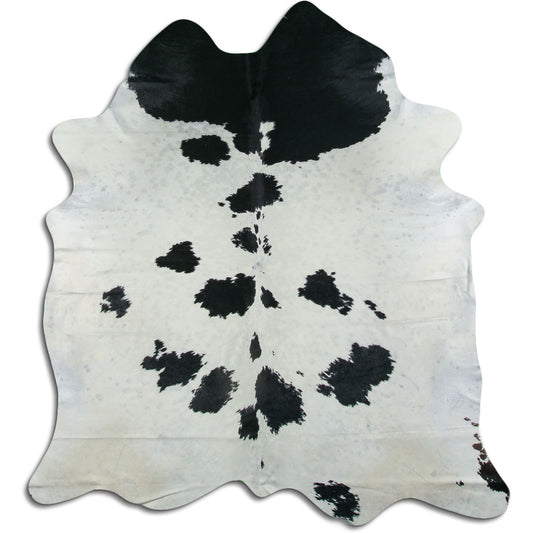 Peau de vache noire et blanche XL