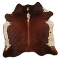 Peau de vache marron et blanche L