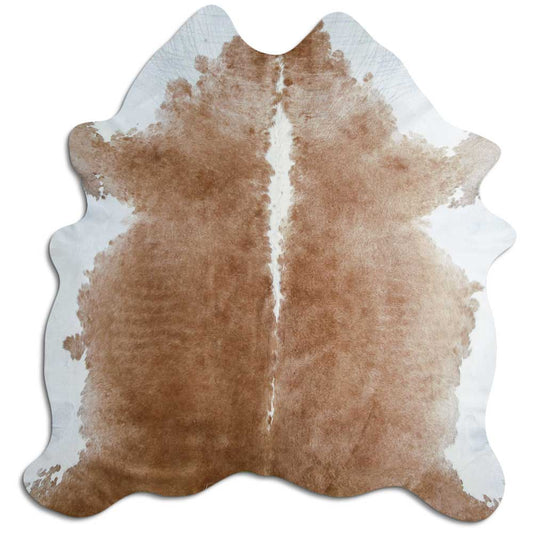 Peau de vache marron et blanche XL