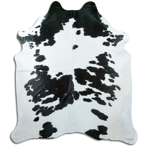 Peau de vache noire et blanche XXL