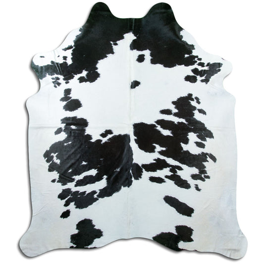 Peau de vache noire et blanche XXL