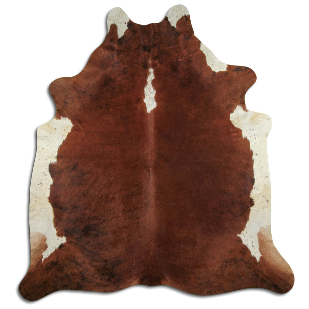Peau de vache marron et blanche XXL