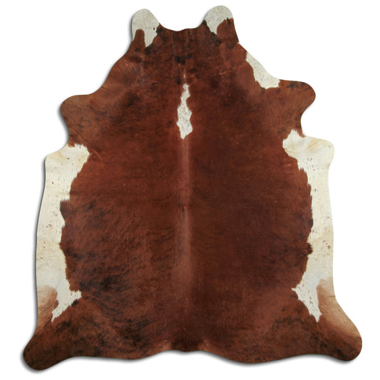 Peau de vache marron et blanche XXL