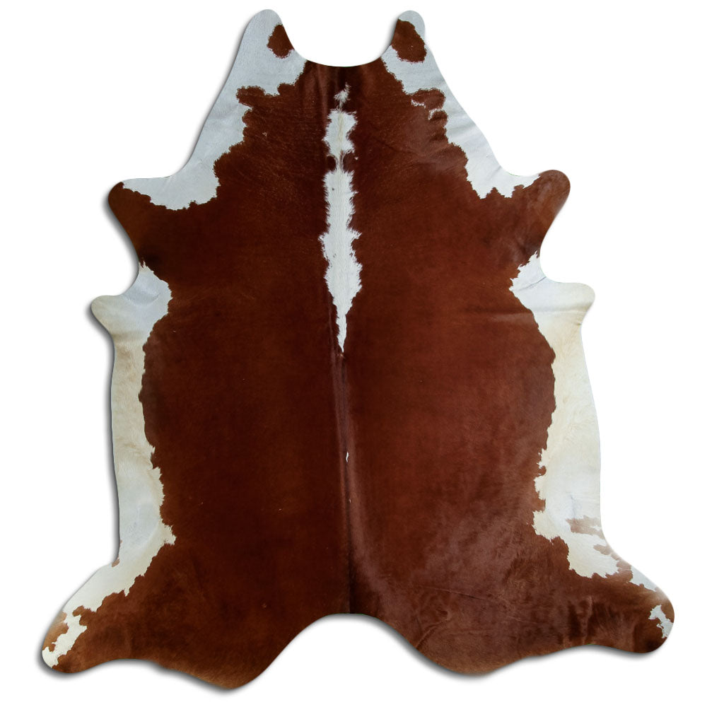 Peau de vache marron et blanche XXL