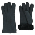 Gants en peau de mouton noir