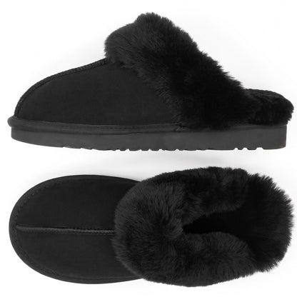 Chaussons en peau de mouton | Noir