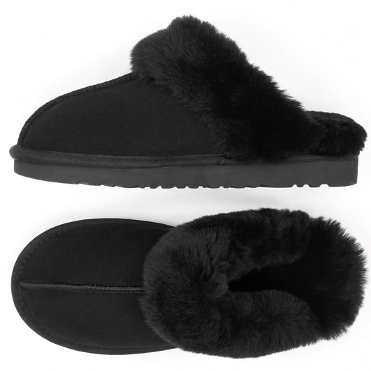 Chaussons en peau de mouton | Noir