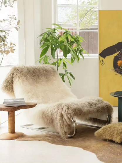 Tapis en peau de mouton Ombré