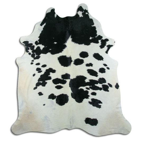 Peau de vache noire et blanche XXL