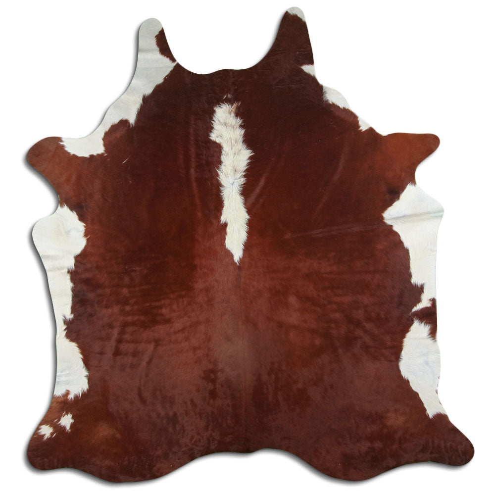 Peau de vache marron et blanche XXL