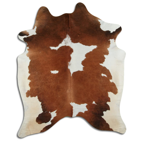 Peau de vache marron et blanche XXL
