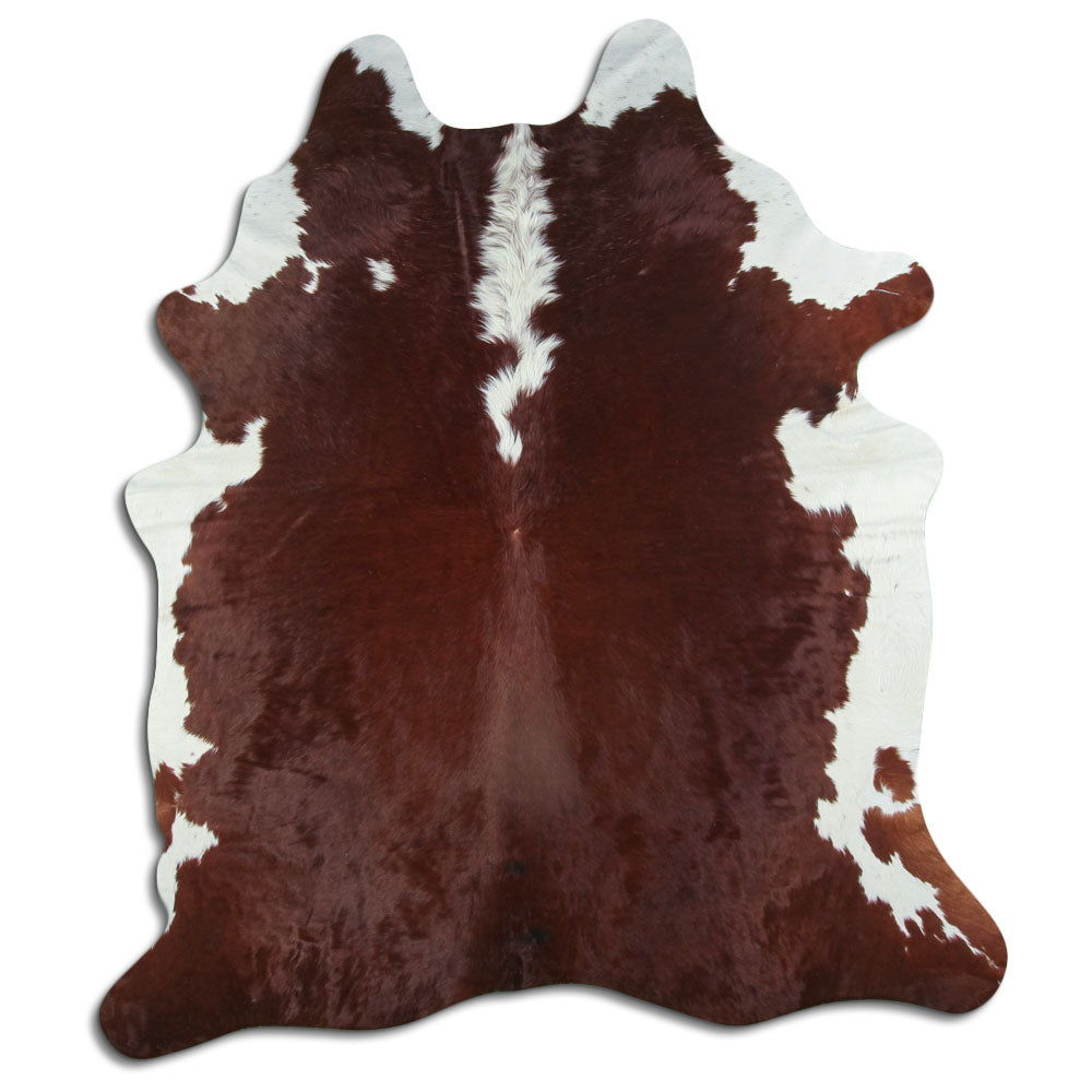Peau de vache marron et blanche XXL