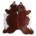 Peau de vache marron et blanche XXL