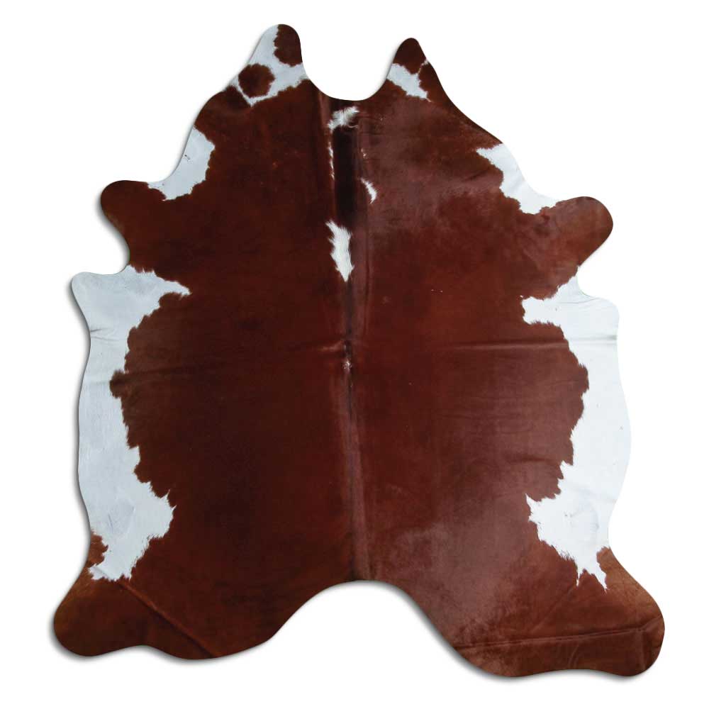 Peau de vache marron et blanche XXL