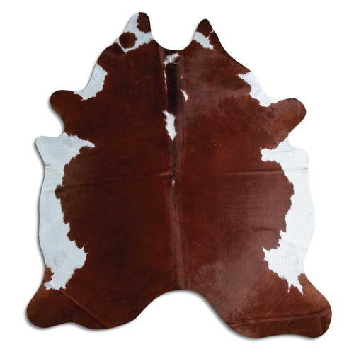 Peau de vache marron et blanche XXL