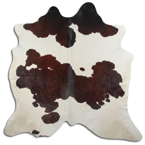 Peau de vache marron et blanche XL