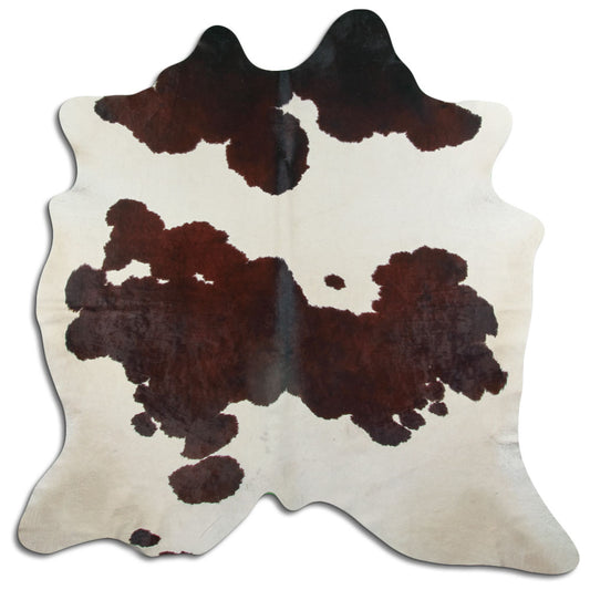 Peau de vache marron et blanche XL