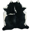 Peau de vache noire et blanche XXL
