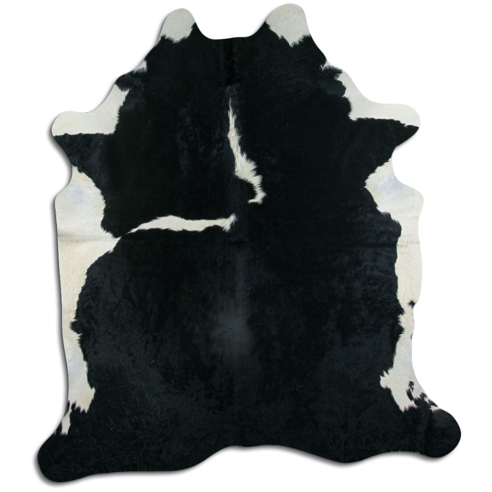 Peau de vache noire et blanche XXL