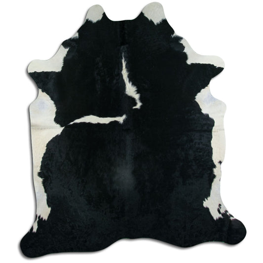 Peau de vache noire et blanche XXL