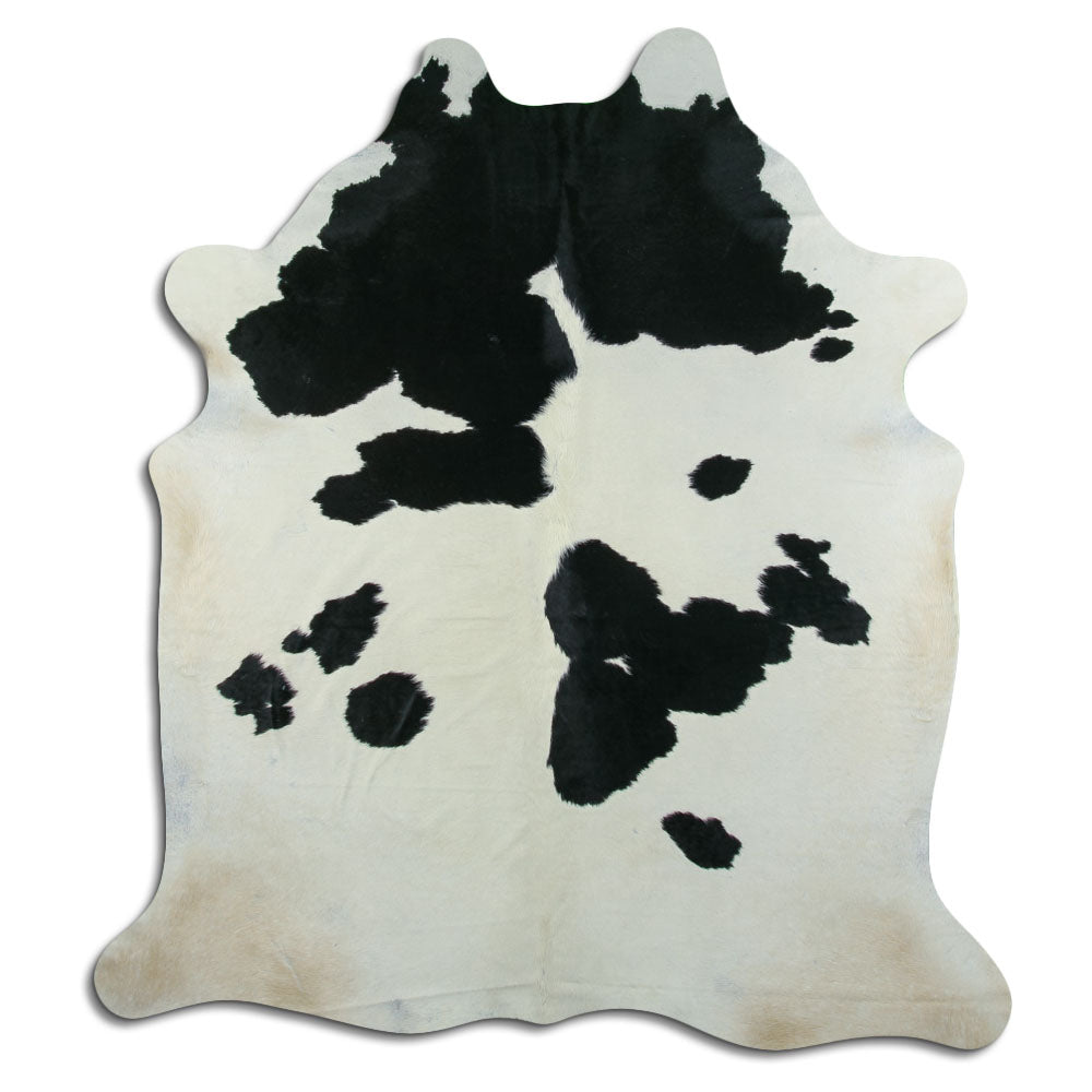 Peau de vache noire et blanche XXL